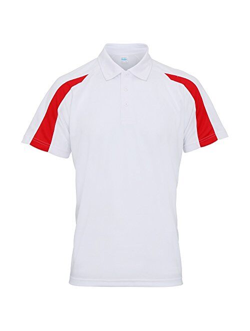 Awdis Just Cool Mens Short Sleeve Contrast Panel Polo Shirt