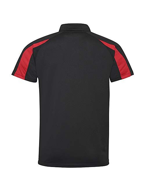 Awdis Just Cool Mens Short Sleeve Contrast Panel Polo Shirt