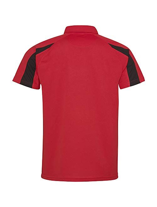 Awdis Just Cool Mens Short Sleeve Contrast Panel Polo Shirt