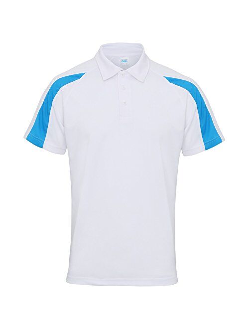 Awdis Just Cool Mens Short Sleeve Contrast Panel Polo Shirt