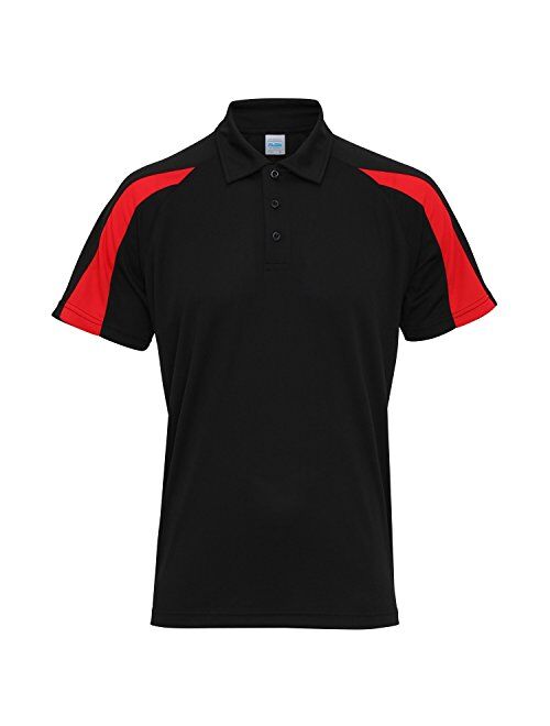 Awdis Just Cool Mens Short Sleeve Contrast Panel Polo Shirt