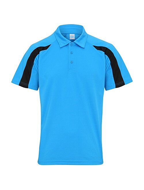 Awdis Just Cool Mens Short Sleeve Contrast Panel Polo Shirt