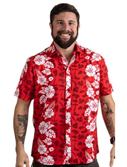 Meats in The Sun | Funny BBQ Grilling Hawaiian Button Down Polo Party Shirt Men