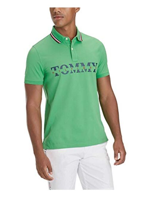 Tommy Hilfiger Men's Custom Fit Mesh Cotton Logo Polo Shirt