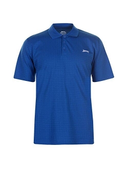 Slazenger Mens Check Golf Polo Short Sleeve Performance