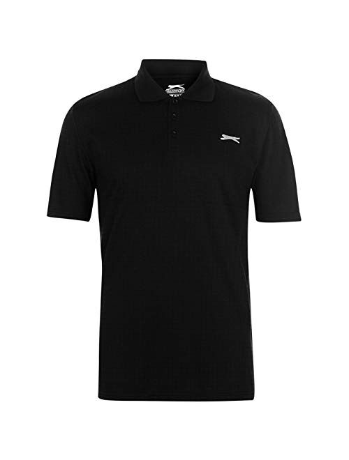 Slazenger Mens Check Golf Polo Short Sleeve Performance