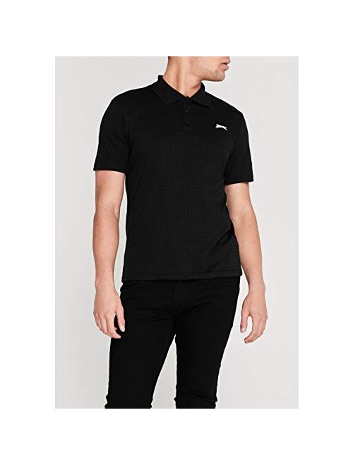 Slazenger Mens Check Golf Polo Short Sleeve Performance