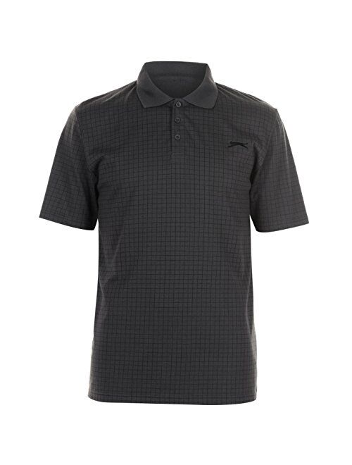 Slazenger Mens Check Golf Polo Short Sleeve Performance