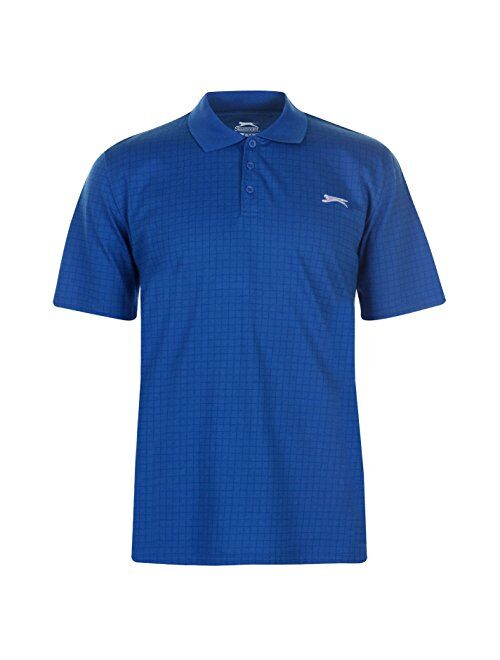 Slazenger Mens Check Golf Polo Short Sleeve Performance