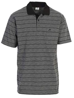 Mens Regular Fit Striped Short Sleeve Polo Shirt with Pocket