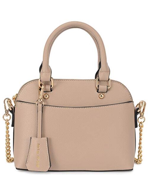 Lola Mae Zip Around Dome Satchel bag for women, Top Handle Crossbody Purse