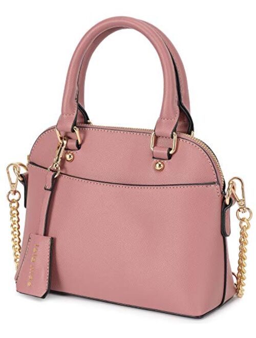 Lola Mae Zip Around Dome Satchel bag for women, Top Handle Crossbody Purse