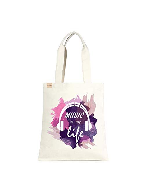 Me Plus Eco-Friendly Canvas Printed Fashion bags/Travel Shoulder Tote Bag/Shopping,School and Office use