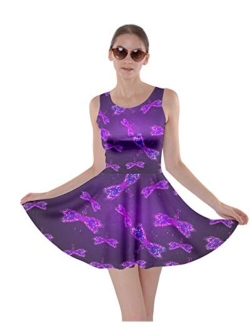 CowCow Womens Watercolor Beetles Insect Bee Butterfly Butterflies Bugs Dragonfly Skater Dress, XS-5XL