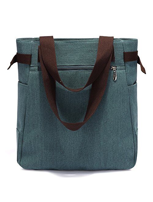 Women Canvas Handbag Kaukko Shoulder Bag Cat Big Tote Bag