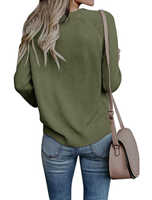 Valphsio Women's Cute Cable Knitted Pullover Sweaters Crewneck Heart Patchwork Jumpers Tops