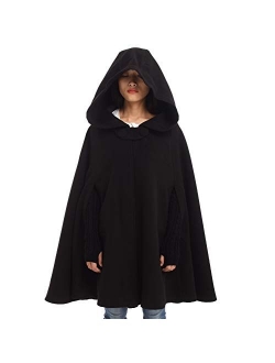 GRACEART Women's Hood Woolen Cape Bridal Wedding Cloak Plus Size Thick Coat