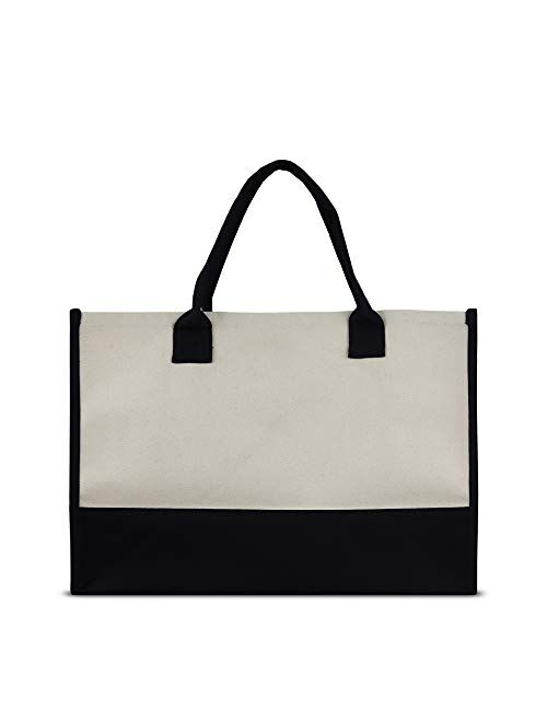 Monogram Tote Bag with 100% Cotton Canvas and a Chic Personalized Monogram