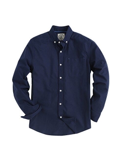 Men's Regular Fit Solid Color Oxford CasualButton Down Dress Shirt