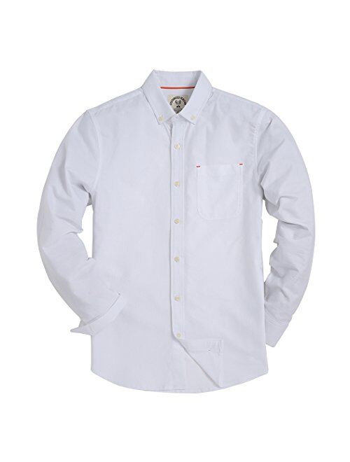 Men's Regular Fit Solid Color Oxford CasualButton Down Dress Shirt