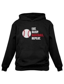 TeeStars - Eat Sleep Baseball Repeat Best Gift for Baseball Fans Hoodie