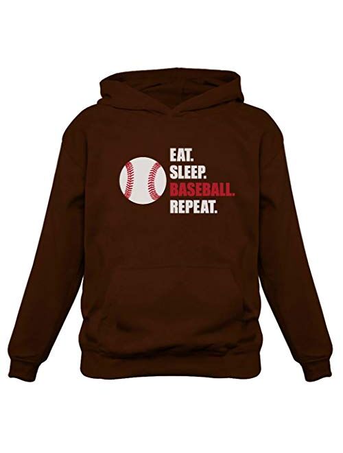 TeeStars - Eat Sleep Baseball Repeat Best Gift for Baseball Fans Hoodie