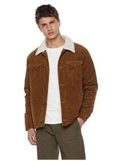 Quality Durables Co. Men's Regular Fit Corduroy Fleece Lining Work Jacket Coat