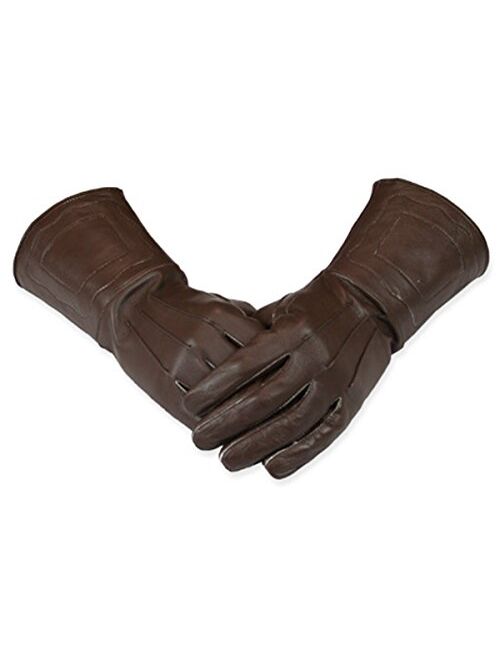 Historical Emporium Men's Victorian Driving/Cosplay Leather Gauntlets