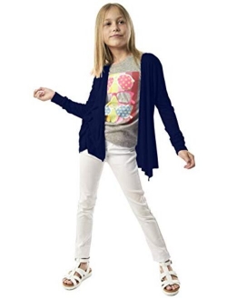 KIDPIK Cardigan for Girls Open Front Long Sleeve Spring or Summer Sweater