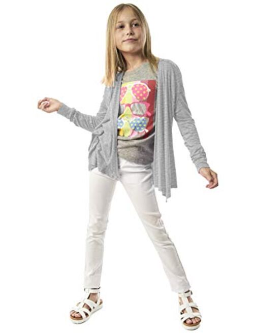 KIDPIK Cardigan for Girls Open Front Long Sleeve Spring or Summer Sweater