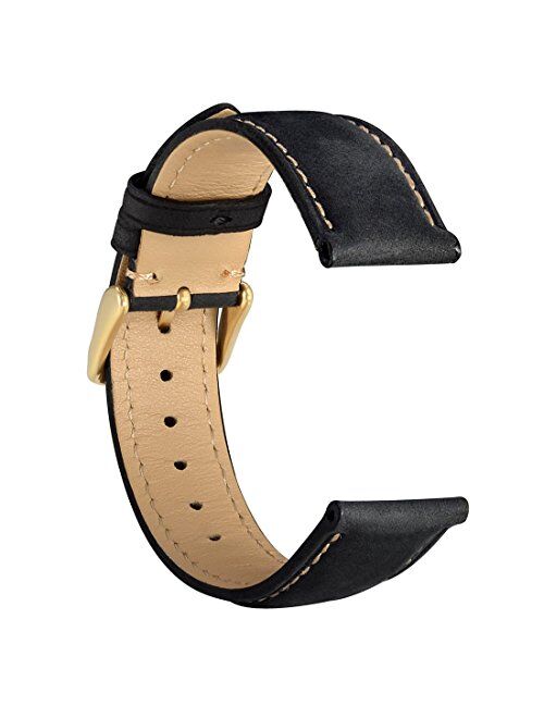 WOCCI Watch Band 14mm 16mm 18mm 19mm 20mm 21mm 22mm 23mm 24mm - Vintage Leather Watch Strap,Choice of Color and Width