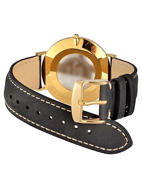 WOCCI Watch Band 14mm 16mm 18mm 19mm 20mm 21mm 22mm 23mm 24mm - Vintage Leather Watch Strap,Choice of Color and Width