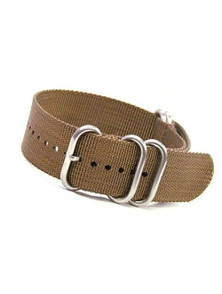 Ballistic Nylon Watch Band with 5 Stainless Steel Rings 12"/308mm