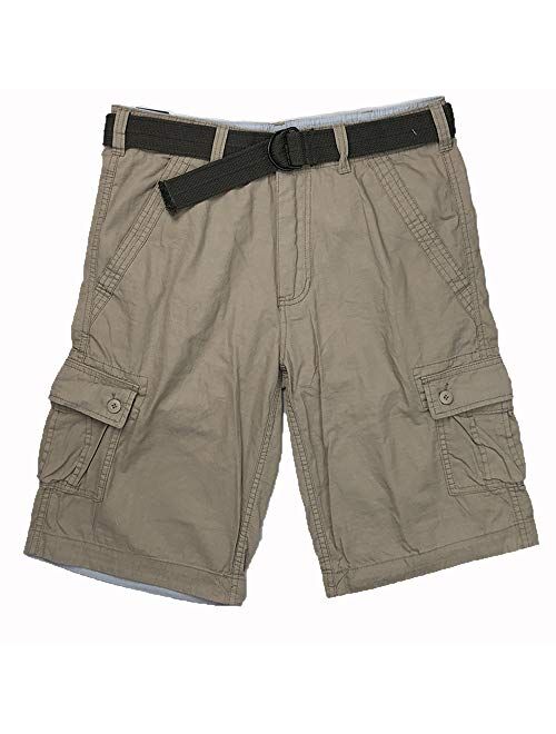 Wearfirst Sportswear Men's Ripstop Belted Legacy Cargo Shorts