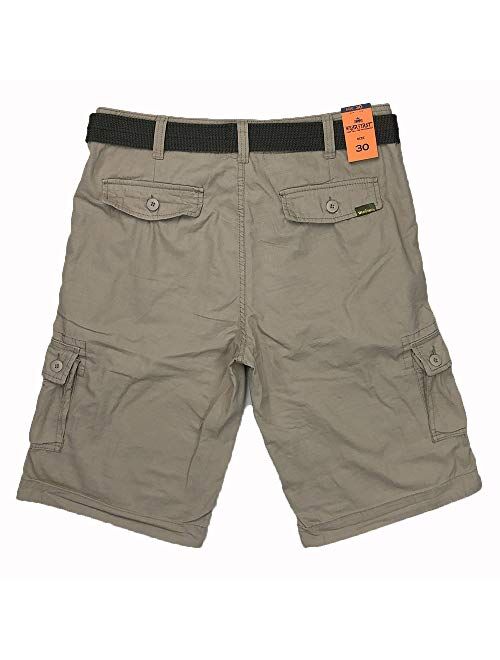 Wearfirst Sportswear Men's Ripstop Belted Legacy Cargo Shorts