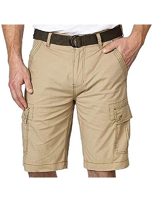 Wearfirst Sportswear Men's Ripstop Belted Legacy Cargo Shorts