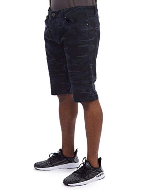 X RAY Men's 12.5 Slim Fit Stretch Denim Jean Shorts