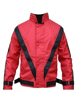 MJ Red Thriller Mens Cordura Fabric jacket, XXS-3XL