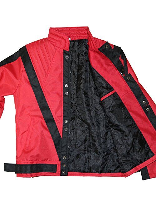 MJ Red Thriller Mens Cordura Fabric jacket, XXS-3XL