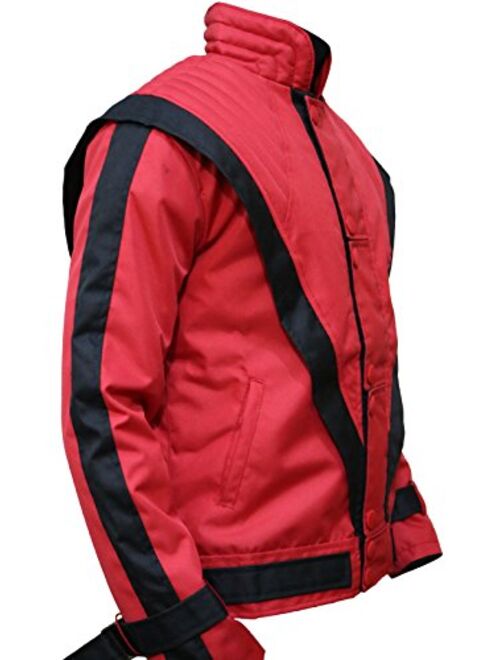 MJ Red Thriller Mens Cordura Fabric jacket, XXS-3XL