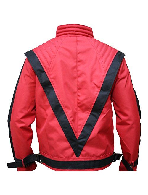 MJ Red Thriller Mens Cordura Fabric jacket, XXS-3XL