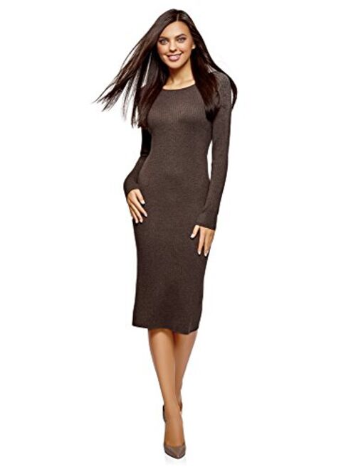 oodji Collection Women's Rib Knit Dress