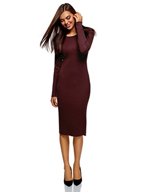 oodji Collection Women's Rib Knit Dress