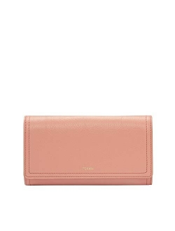 Women's Logan RFID-Blocking Leather Flap Clutch Wallet