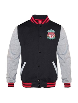 Liverpool Football Club Official Gift Mens Retro Varsity Baseball Jacket