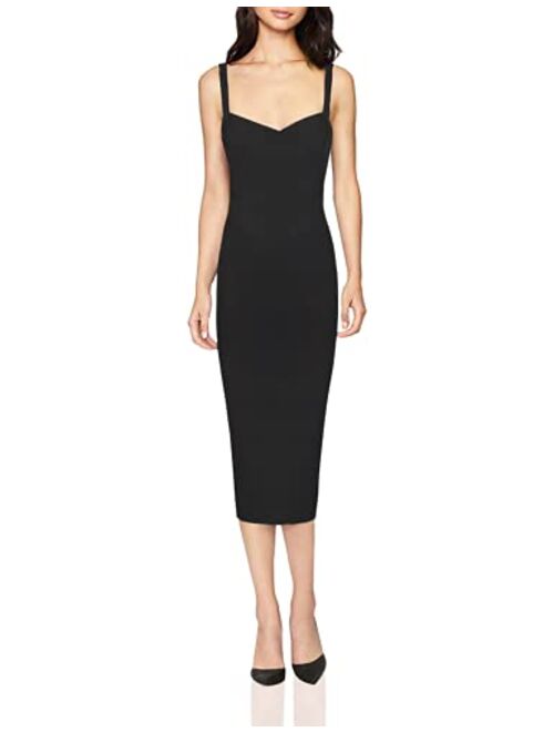 UONBOX Women's Spaghetti Strap Celebrity Midi Evening Party Bandage Dress