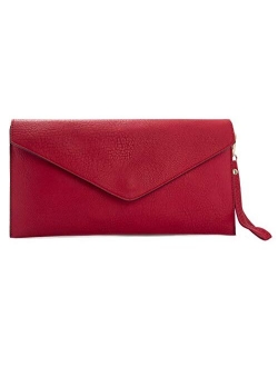 Mabel Women's Wristlets Clutch Bag - Envelope Purse - Faux Leather with Fabric Lining - Idea Prom Bag - PIPER