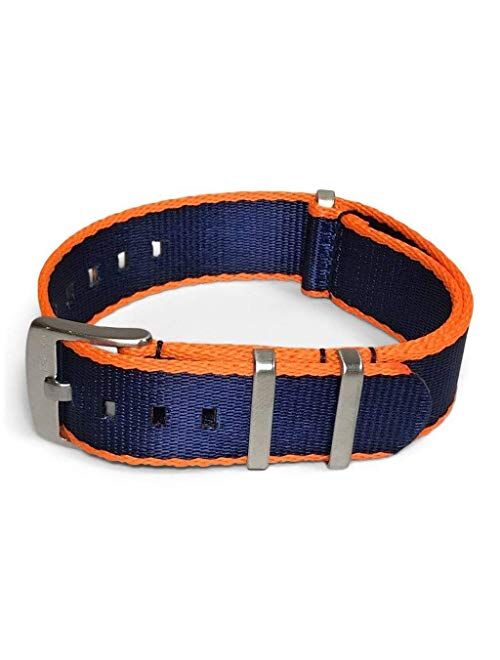 AlphaShark by BluShark - Luxury Seat Belt Nylon Watch Strap - Multiple Sizes and Colors