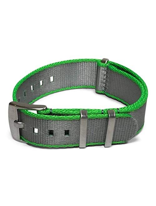 AlphaShark by BluShark - Luxury Seat Belt Nylon Watch Strap - Multiple Sizes and Colors