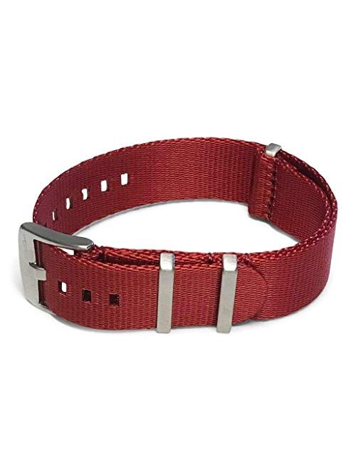 AlphaShark by BluShark - Luxury Seat Belt Nylon Watch Strap - Multiple Sizes and Colors